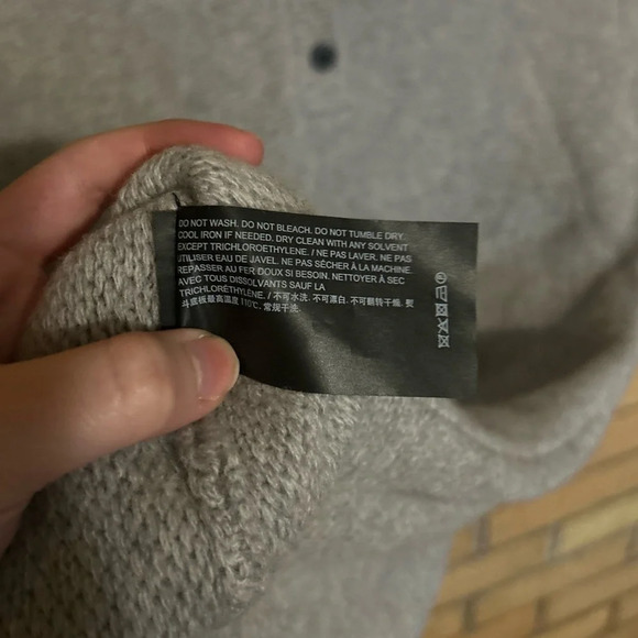 Babydoll Polo Dress in Felted Wool-Cashmere Gray Light Heathered Gray Size Small - Picture 7 of 8